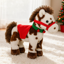 Cavalo de Pelúcia Animado Natalino com Som