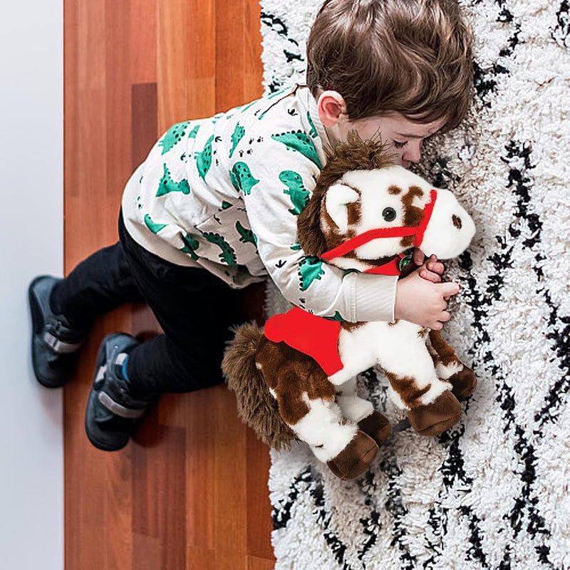 Cavalo de Pelúcia Animado Natalino com Som