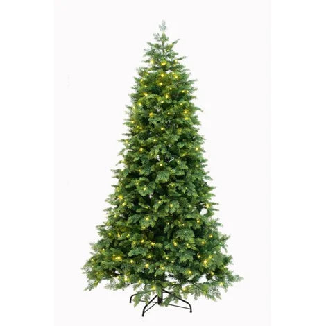 ÁRVORE PINHEIRO ESMERALDA 1604 GALHOS 700 LEDS WARM 2,40CM COM FUNÇÕES