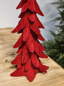 ÁRVORE RESINA VELUDO VERMELHA 44CM