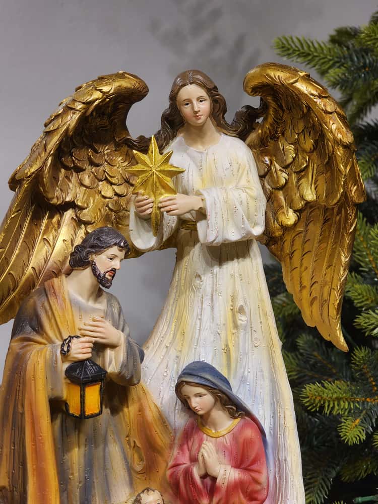 SAGRADA FAMÍLIA COM ANJO 30CM