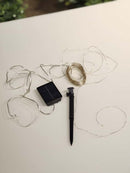 CORDÃO SOLAR FIO DE FADA COM 200 LEDS WARM 8 FUNÇÕES 20 METROS USO EXTERNO