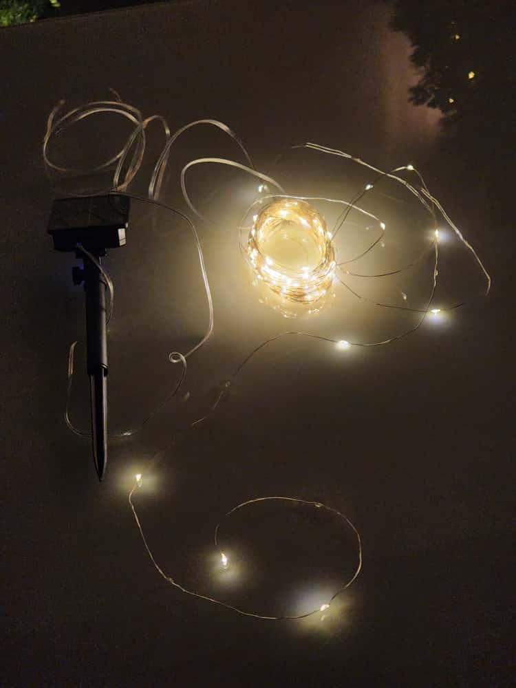 CORDÃO SOLAR FIO DE FADA COM 200 LEDS WARM 8 FUNÇÕES 20 METROS USO EXTERNO