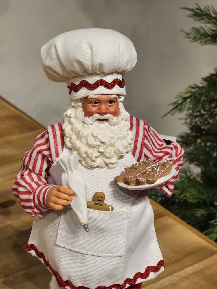 PAPAI NOEL COLECIONÁVEL COZINHEIRO 28CM