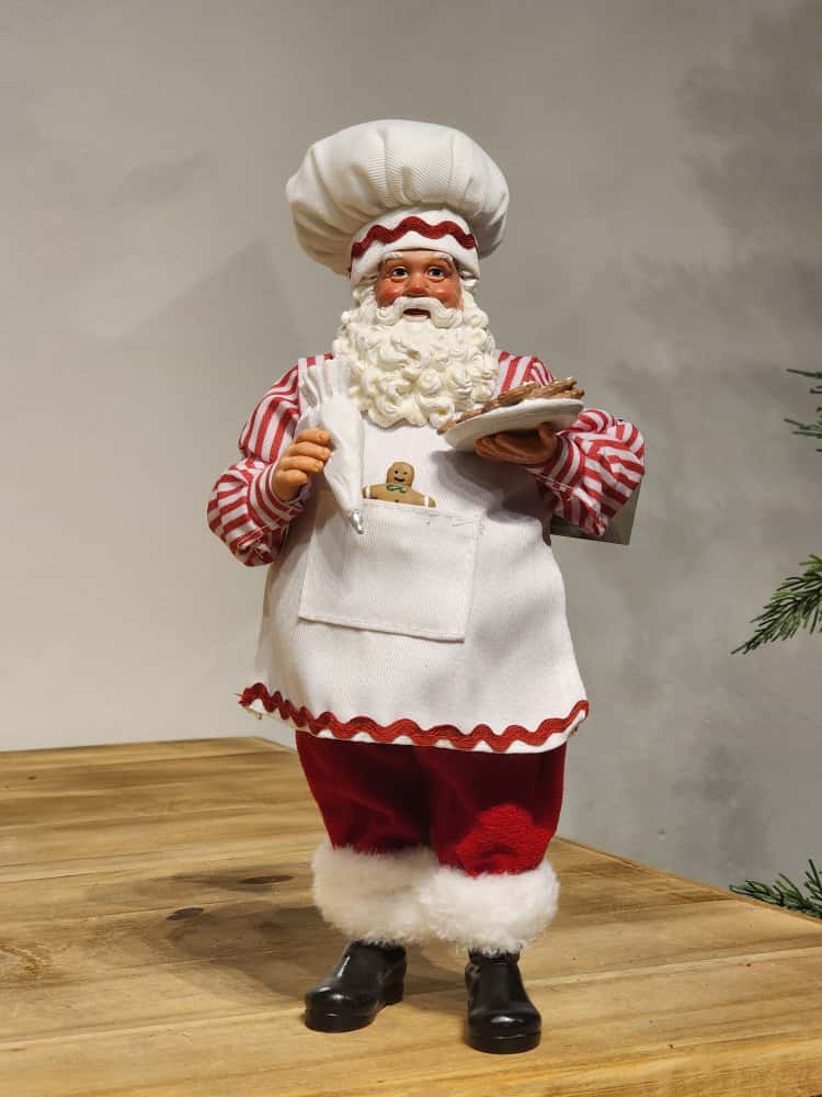 PAPAI NOEL COLECIONÁVEL COZINHEIRO 28CM