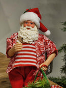 PAPAI NOEL COLECIONÁVEL DE FÉRIAS 28CM