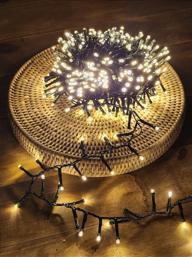 GALHO FIO DE FADA 480 LEDS BRANCO FRIO COM STROBO USO INTERNO E EXTERNO 1,80CM BIVOLT