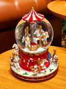 GLOBO A CORDA COM ÁGUA CARROSSEL COM MOVIMENTO 20,5CM